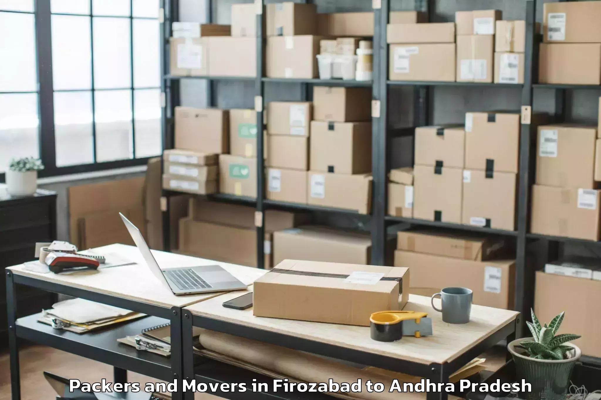 Affordable Firozabad to Vemulapalli Packers And Movers